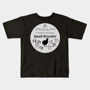 Authentic Quail Breeder Grey Kids T-Shirt